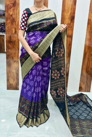 Sambalpur saree with fish border